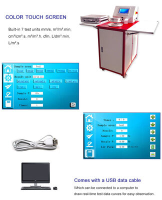 Probador de permeabilidad al aire de tejido digital de laboratorio Liyi